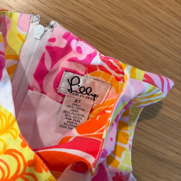 Lilly Pulitzer Pink and Yellow Patchwork Kids Dress - Picture 5 of 5